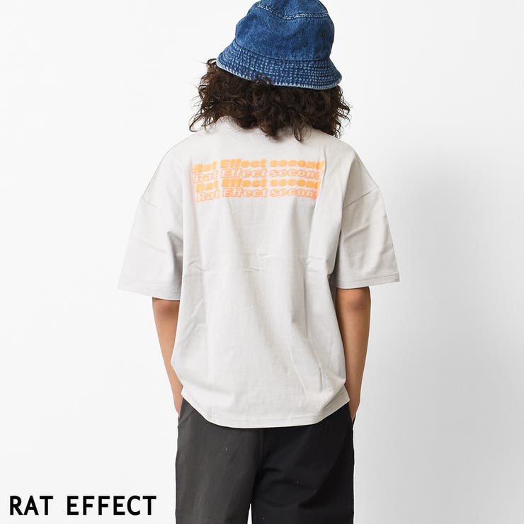 ライトグレー | バックネオンロゴプリントビッグTシャツ トップス カットソー | 子ども服 SHUSHU