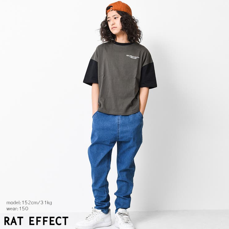 配色裾スリットビッグTシャツ トップス カットソー | 子ども服 SHUSHU | 詳細画像5 