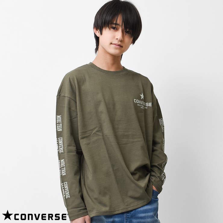 CONVERSE 別注袖ロゴプリントTシャツ カットソー[品番