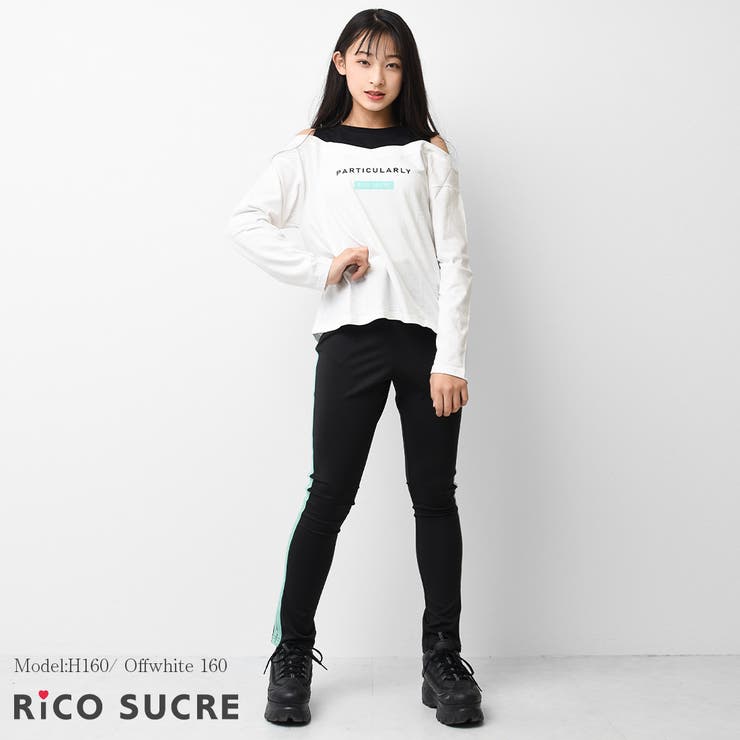 レイヤード風ロングTシャツ トップス ロンT[品番：SHUK0001174