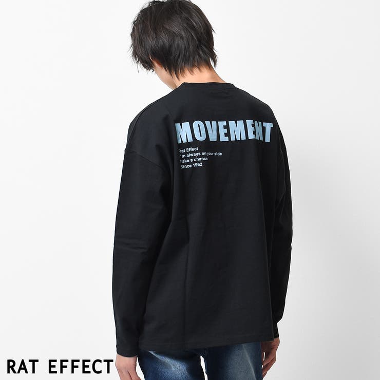 ブラック | MOVEMENTバックプリントロングTシャツ トップス 長袖 | 子ども服 SHUSHU