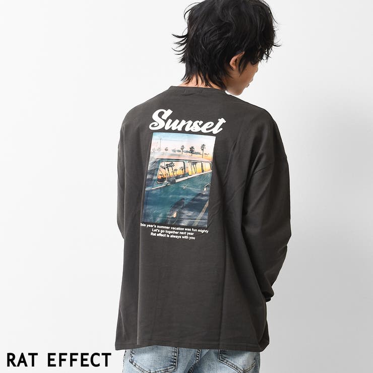 チャコール | フォトプリントロングTシャツ トップス 長袖 | 子ども服 SHUSHU