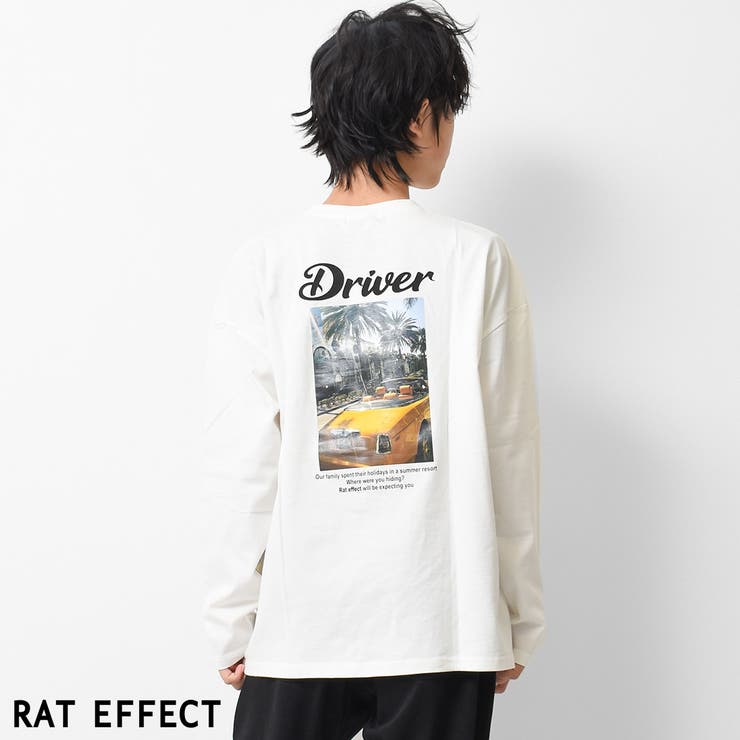 オフホワイト | フォトプリントロングTシャツ トップス 長袖 | 子ども服 SHUSHU