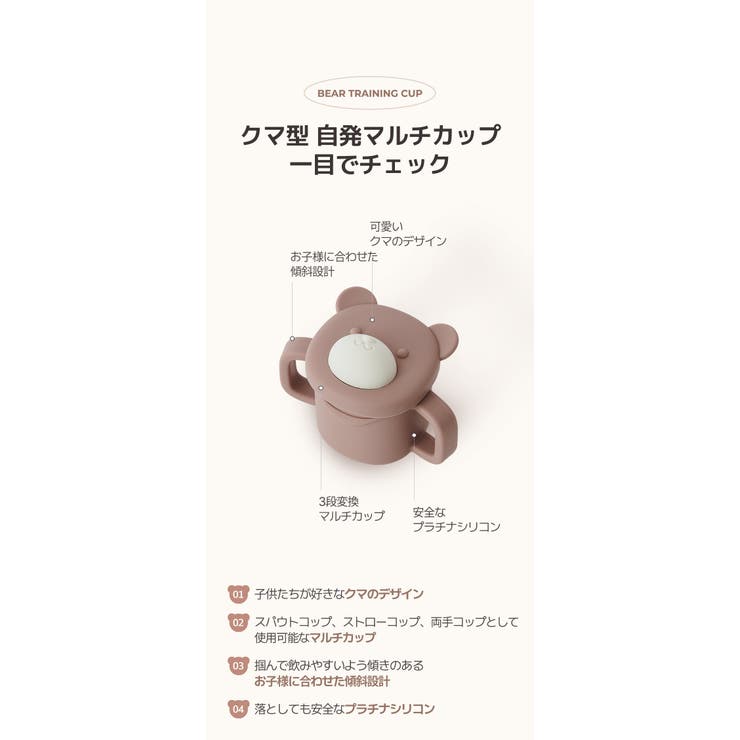 クマちゃん トレーニングカップ | kidsmile | 詳細画像6 