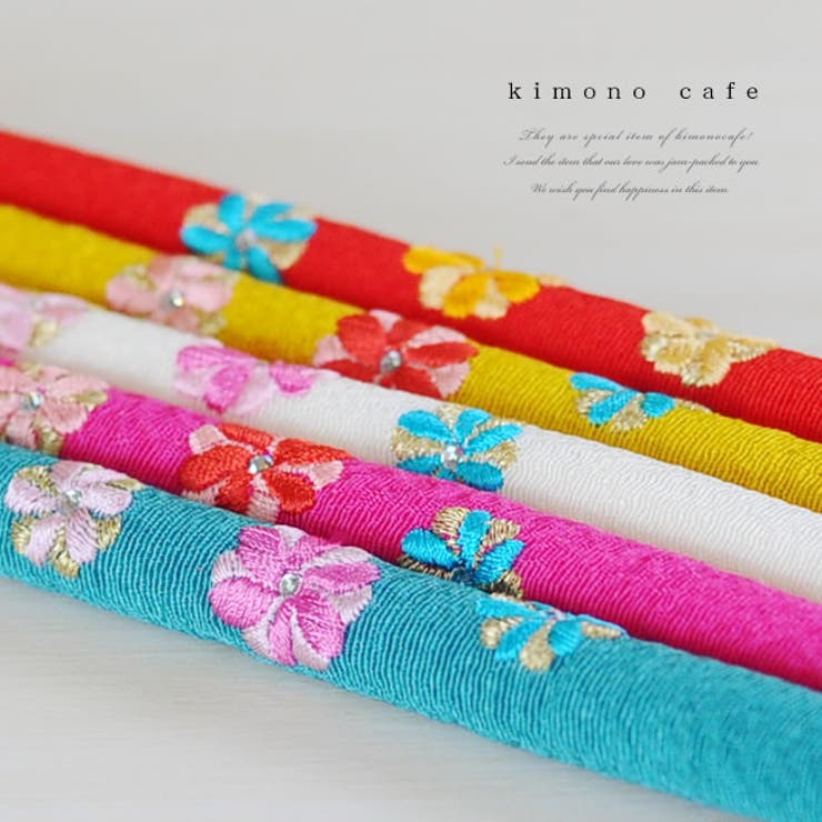 七五三 帯締め ラインストーン小花刺繍丸ぐけタイプ帯〆 [品番：KICW0002035]｜kimonocafe（キモノカフェ）のキッズファッション通販｜SHOPLIST（ショップリスト）