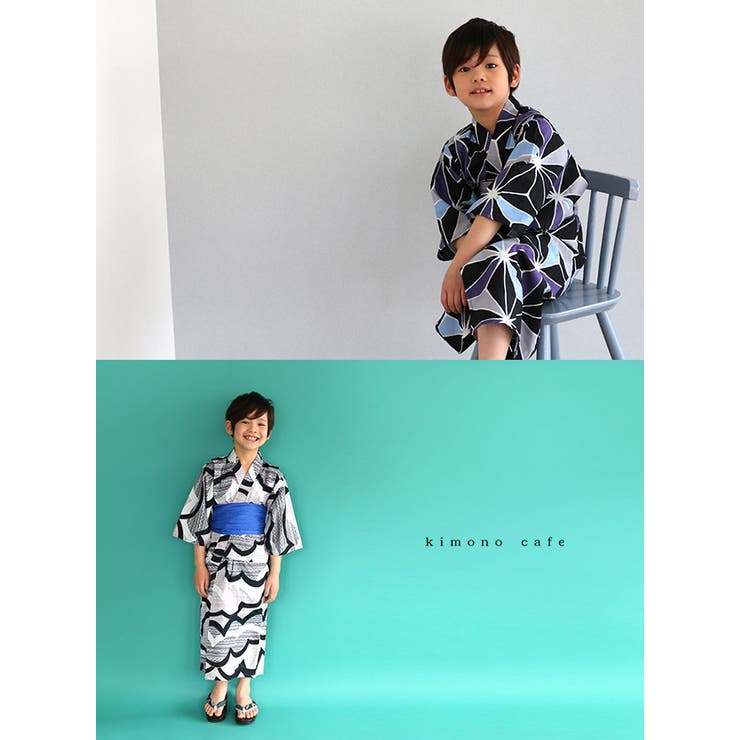 【新品/未使用】キモノカフェ 浴衣セット 花火柄 浴衣 レディース 大人花柄くっきり[品番：KICW0003494