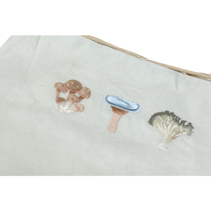 巾着袋 巾32cm 33cm 麻生地 刺繍 マチあり 給食袋 小物入れ 綿