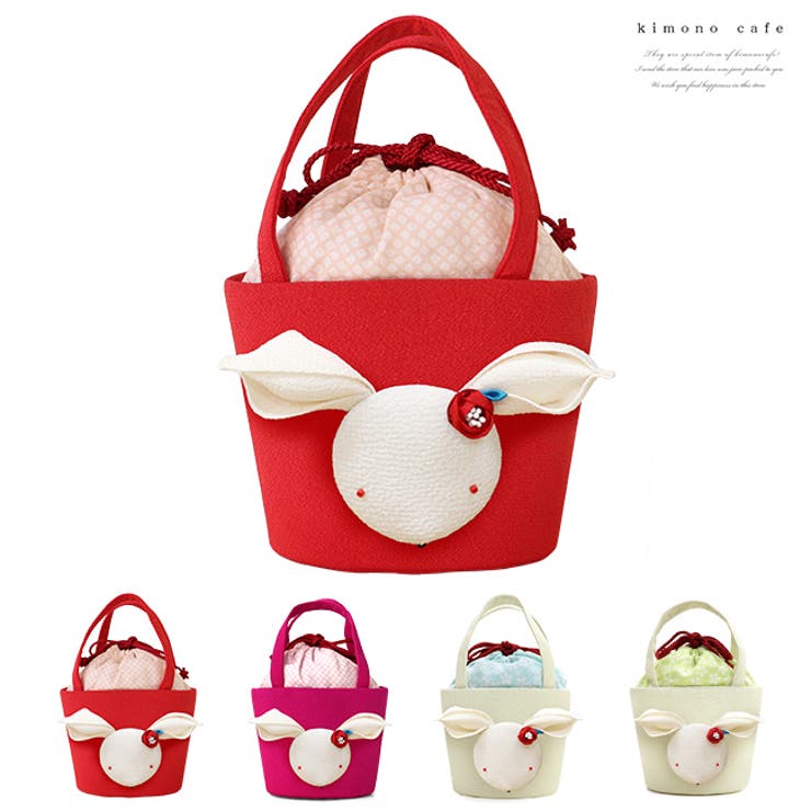 七五三 バッグ うさぎ 可愛い 巾着 赤 ピンク 白 女の子 子供用 品番 Kicw0003425 Kimonocafe キモノカフェ のキッズファッション通販 Shoplist ショップリスト