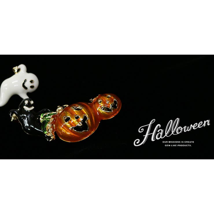 洗える 洒落 刺繍 半衿 ハロウィン柄 かぼちゃ おばけ 黒 白 半襟 | kimonocafe | 詳細画像2 