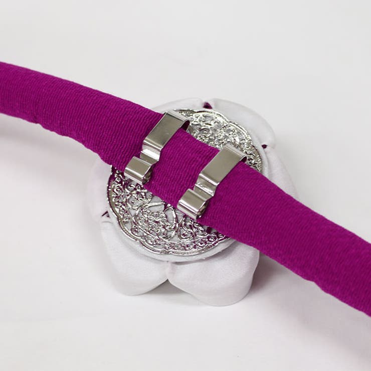 振袖用帯留 手持ちの帯締めに取り付けられる 正絹[品番：KICW0003455