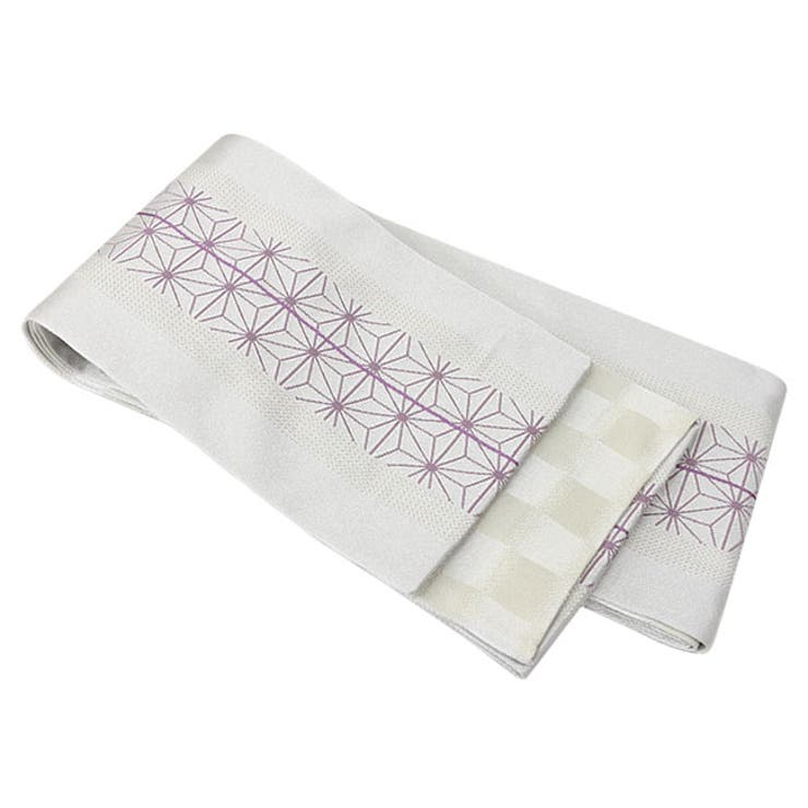 浴衣帯 袴帯 麻の葉柄で使いやすい基本の半巾帯 | kimonocafe | 詳細画像14 