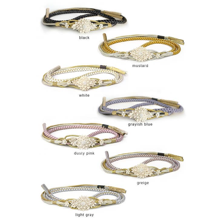 振り袖用帯締め つまみ細工付きの帯締め 組み紐 | kimonocafe | 詳細画像5 