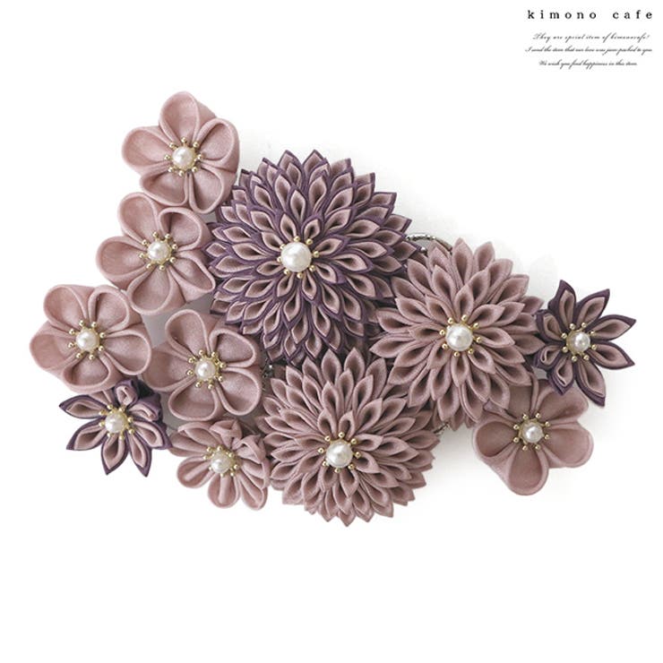 髪飾りにも帯飾りにもなるつまみ細工飾り 帯留め 帯留 | kimonocafe | 詳細画像13 