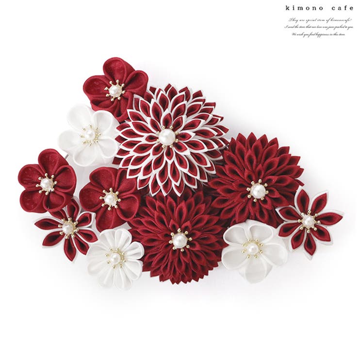 髪飾りにも帯飾りにもなるつまみ細工飾り 帯留め 帯留[品番