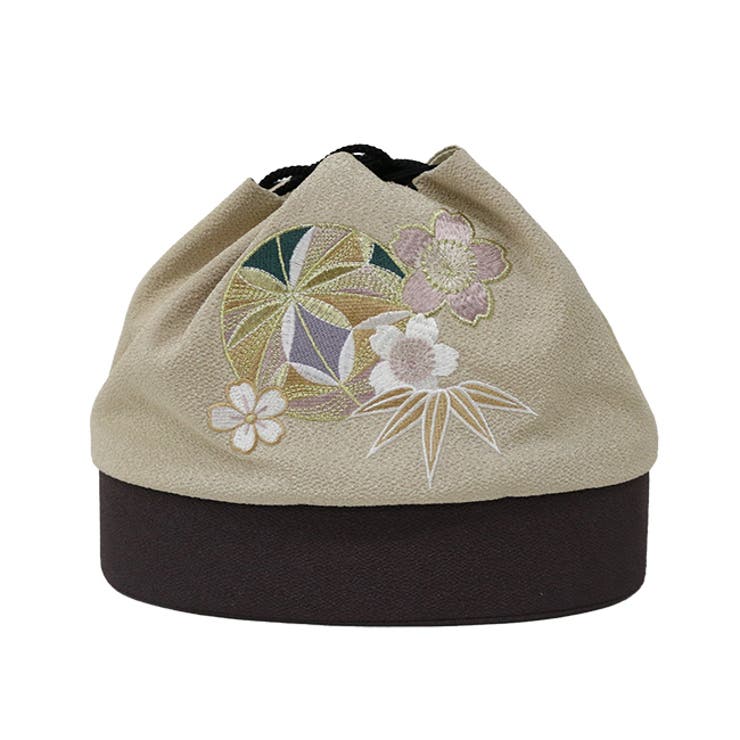 袴巾着 卒業式 袴バッグ 毬と桜 楕円 袴用巾着 くすみカラー | kimonocafe | 詳細画像8 