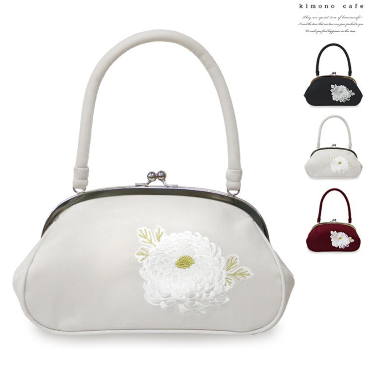 バッグ 菊と小花 刺繍 | kimonocafe | 詳細画像1 