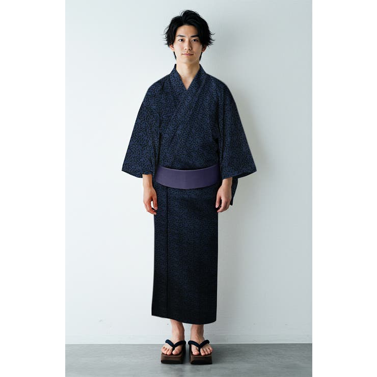 紳士 浴衣と作り帯のセット 2点セット 男性用浴衣セット M L LL | kimonocafe | 詳細画像4 