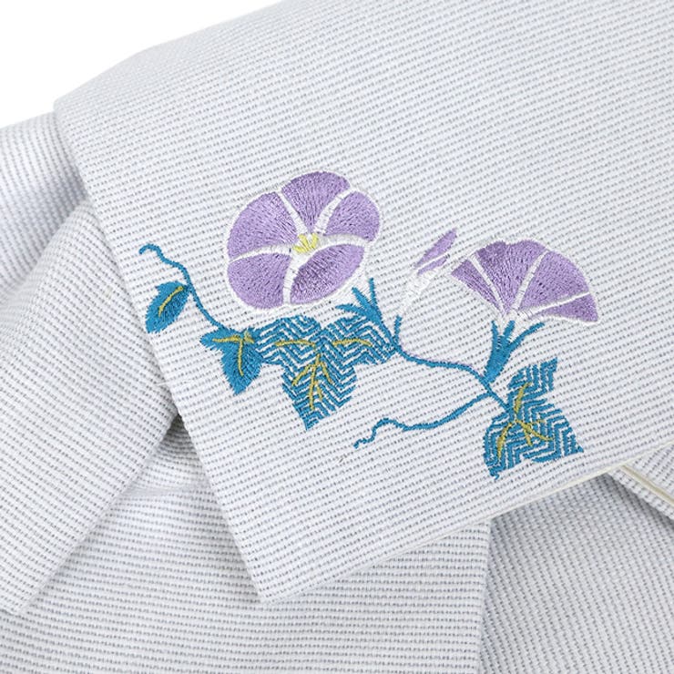 作り帯 あさがお 刺繍[品番：KICW0003914]｜kimonocafe（キモノカフェ