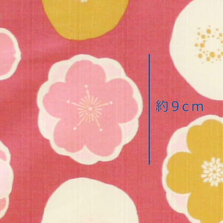 風呂敷 三巾 105cm 四季のクロス 桜梅柄 black pink | kimonocafe | 詳細画像3 