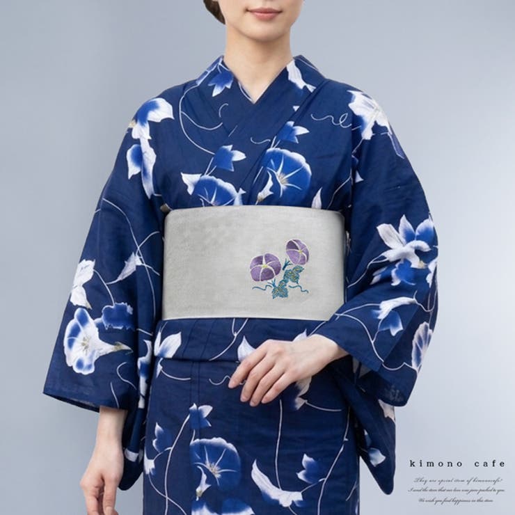 作り帯 あさがお 刺繍 | kimonocafe | 詳細画像2 