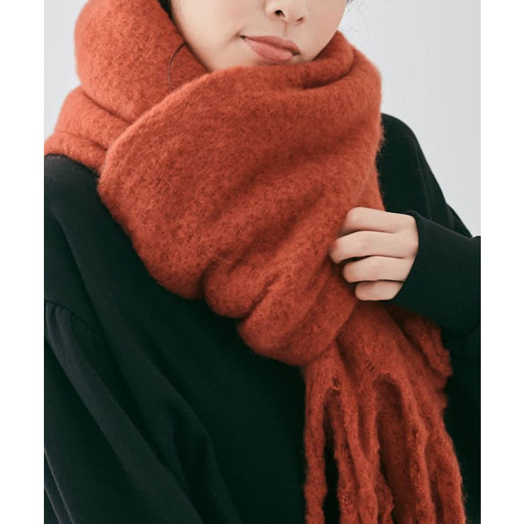 スフレニットフリンジマフラーニットマフラー ボリュームマフラー 秋冬 | kirakiraShop  | 詳細画像33 