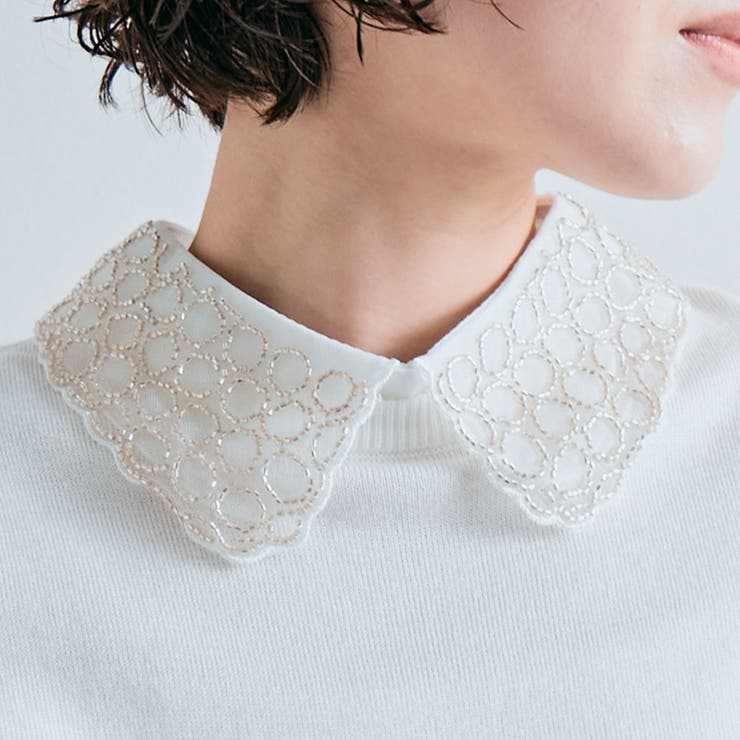 ビーズ刺繍シアー付け襟 3タイプ つけ襟[品番：IK000008000]｜kirakiraShop  （キラキラショップ）のレディースファッション通販｜SHOPLIST（ショップリスト）