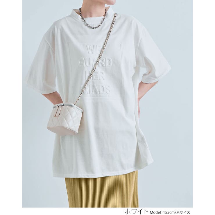 立体ロゴオーバーTシャツ 3サイズ トップス[品番：IK000006393