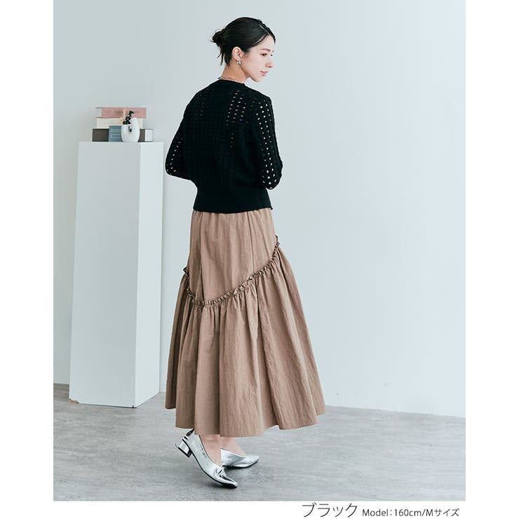 クロシェ編みハーフジップロングスリーブトップス!2サイズ! トップス 長袖 | kirakiraShop  | 詳細画像5 