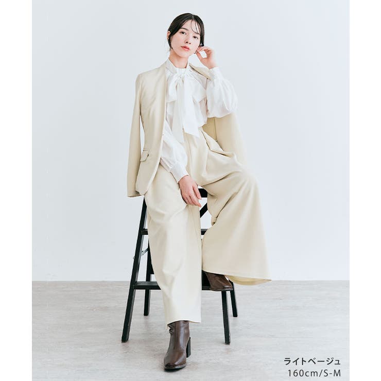 ピノーレ ジャケット ベージュ 新品未使用 ストレッチ - メルカリ