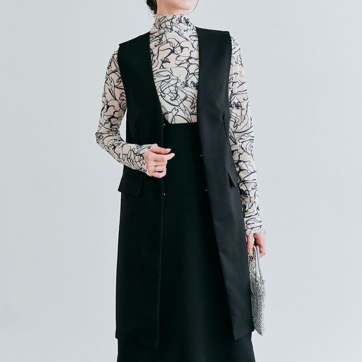 ブラック | ノーカラージレジャケット 3サイズ ベスト | kirakiraShop 