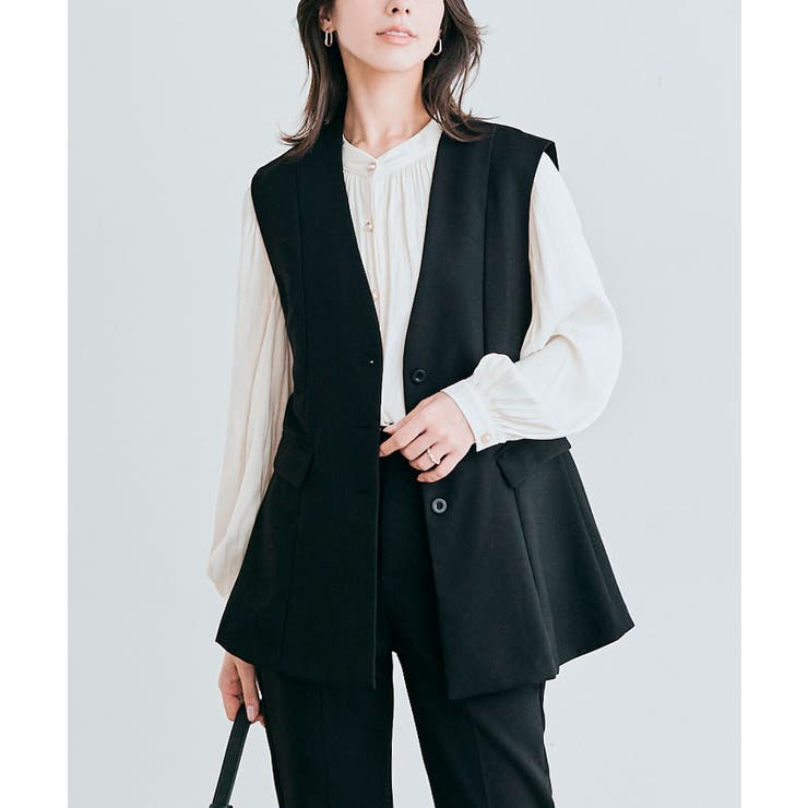 ベスト ジレ OUI CLASSYジレベスト レディース OUI CLASSYジレベスト 2サイズ[品番：IK000007819