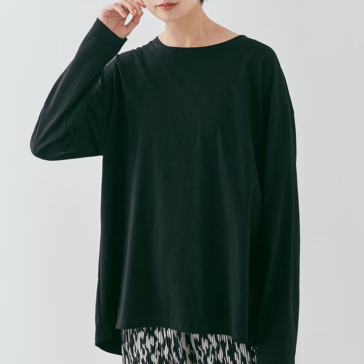 バッククロス＆リボンデザインロンT トップス ロンT[品番：IK000006441