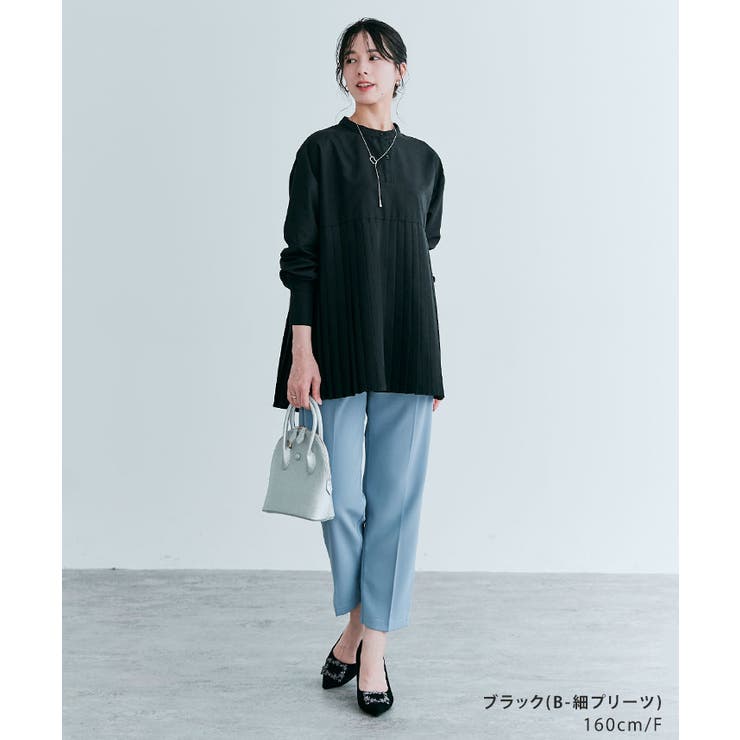 プリーツ切り替えヘンリーネックシャツ 2タイプ アイロン要らず | kirakiraShop  | 詳細画像15