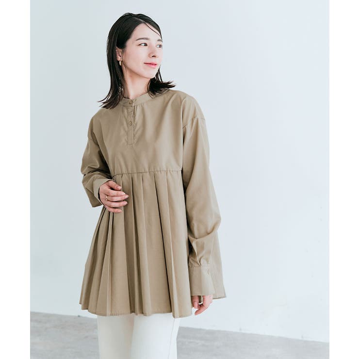 プリーツ切り替えヘンリーネックシャツ 2タイプ アイロン要らず | kirakiraShop  | 詳細画像17