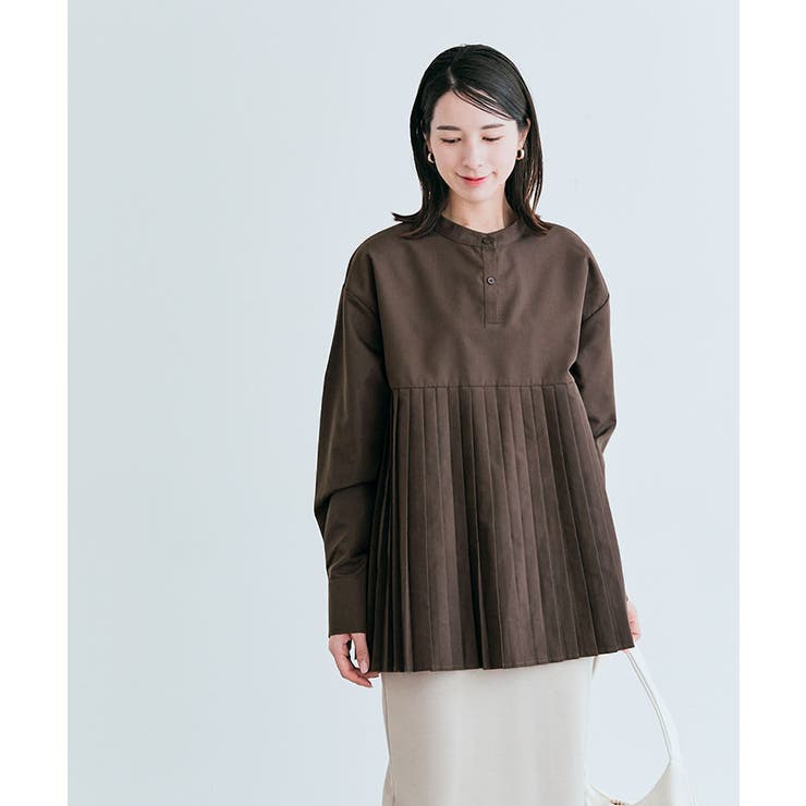 プリーツ切り替えヘンリーネックシャツ 2タイプ アイロン要らず | kirakiraShop  | 詳細画像25