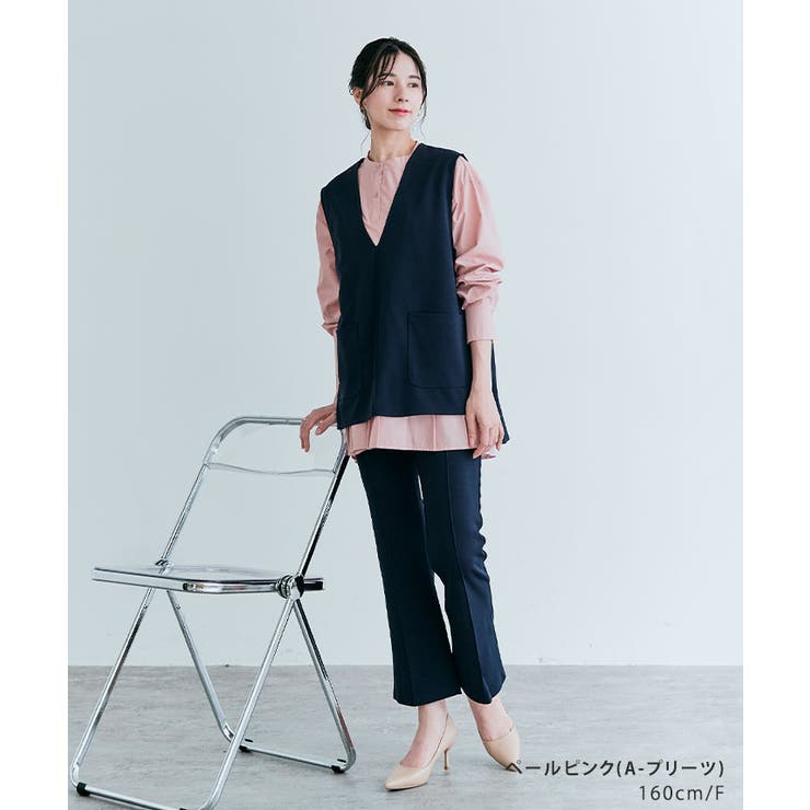 プリーツ切り替えヘンリーネックシャツ 2タイプ アイロン要らず | kirakiraShop  | 詳細画像30