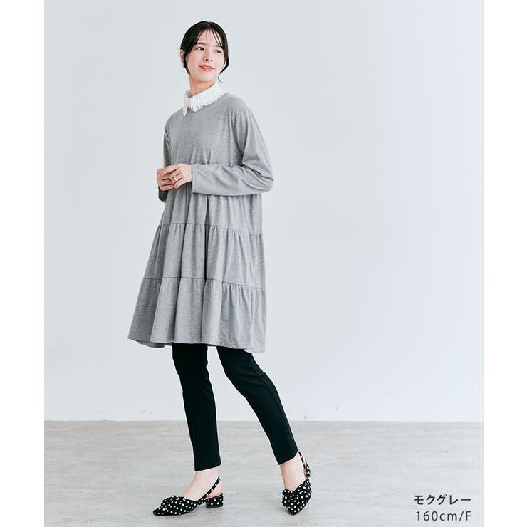 ティアードチュニックカットソー トップス チュニック[品番