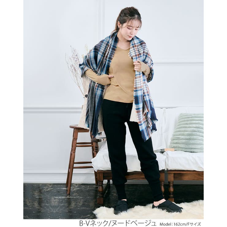 指穴付き裏起毛シルキーウォームインナーカットソー 全4タイプ4色3サイズ インナ… | kirakiraShop  | 詳細画像25 