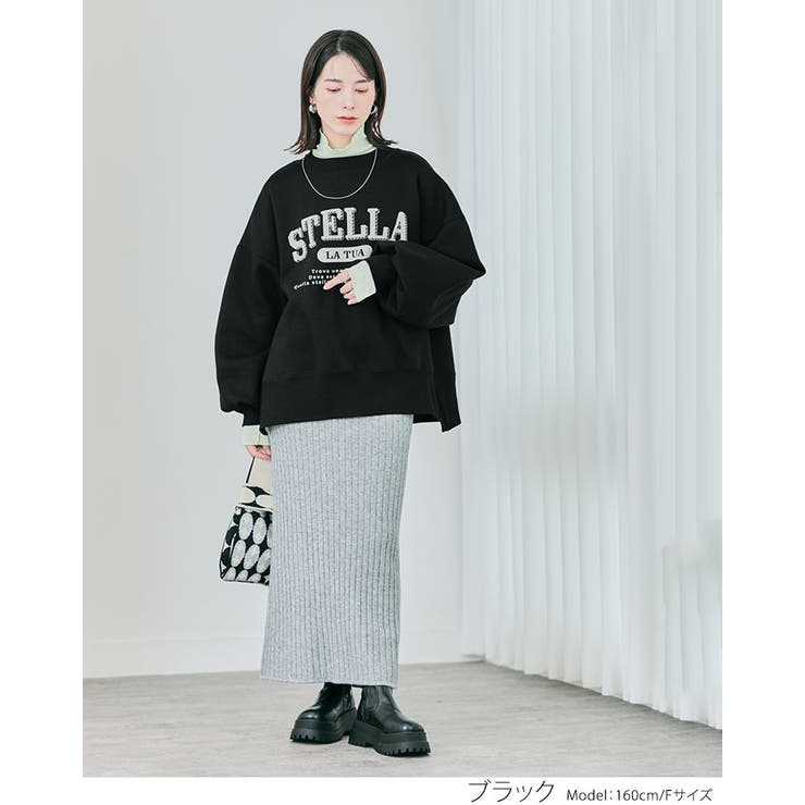 裏起毛スリットカレッジロゴスウェット トップス 裏起毛スウェット | kirakiraShop  | 詳細画像3 