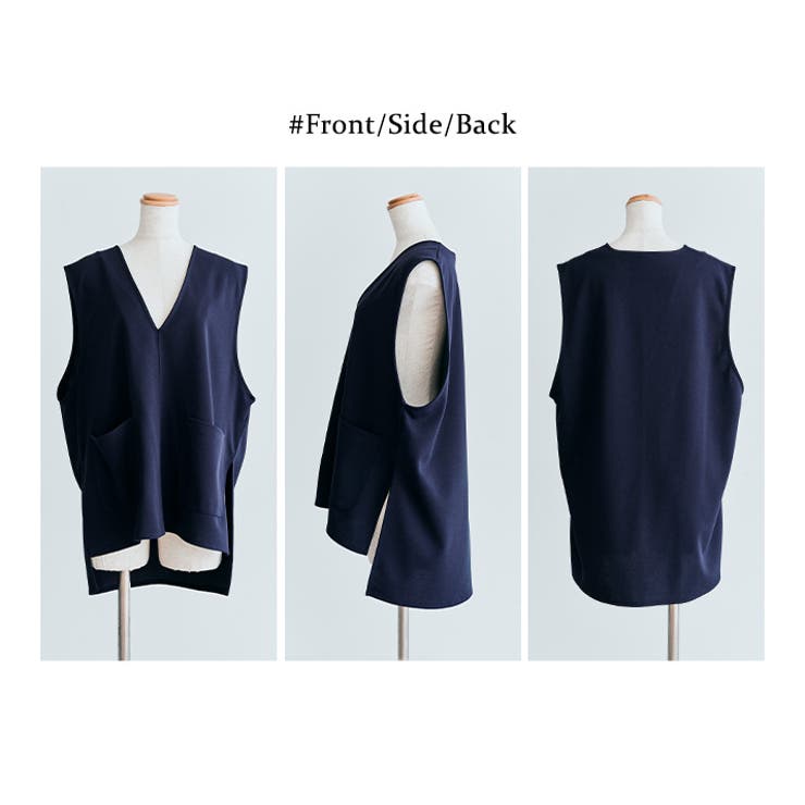 全方向ストレッチ深Vネックベスト 2サイズ トップス[品番：IK000007204]｜kirakiraShop  （キラキラショップ）のレディースファッション通販｜SHOPLIST（ショップリスト）