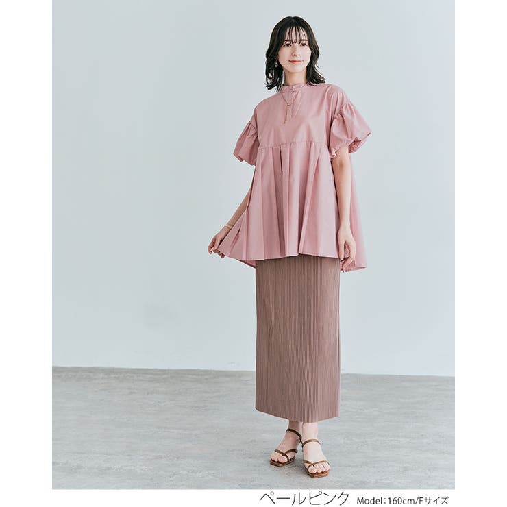 プリーツ切り替えパフブラウス トップス 切り替えブラウス | kirakiraShop  | 詳細画像9 