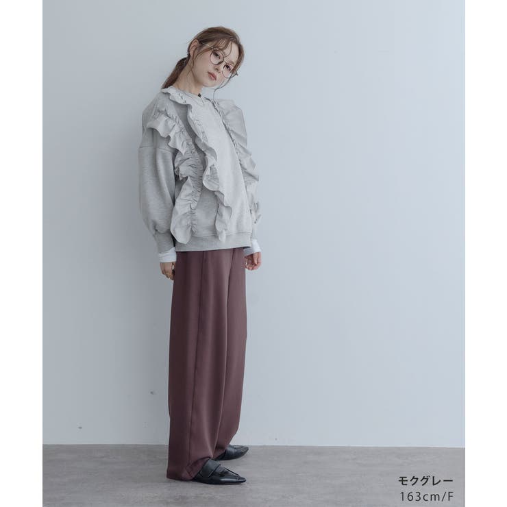 【maviru】裏起毛ラッフルスウェットプルオーバー 裏起毛 長袖 | kirakiraShop  | 詳細画像9 
