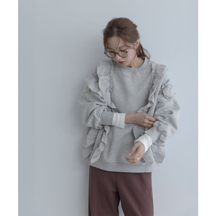【maviru】裏起毛ラッフルスウェットプルオーバー 裏起毛 長袖 | kirakiraShop  | 詳細画像11 