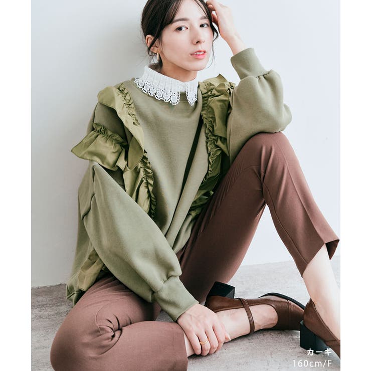 裏起毛ラッフルスウェットプルオーバー 裏起毛 長袖 | kirakiraShop  | 詳細画像18 