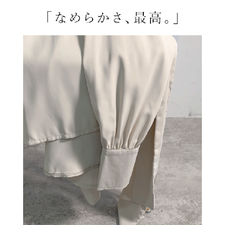 2wayシフォンジョーゼットボウタイブラウス 3サイズ 前後2WAY