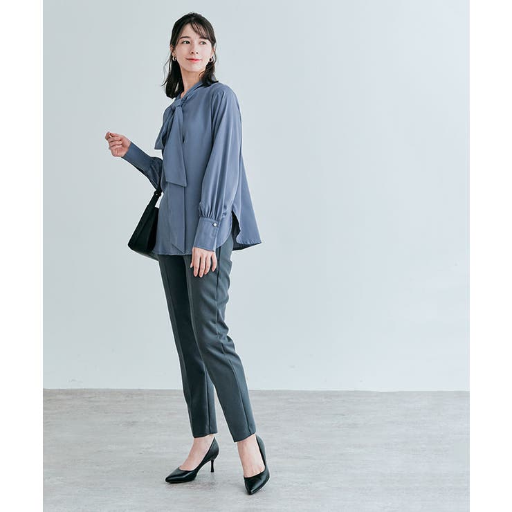 2wayシフォンジョーゼットボウタイブラウス 3サイズ 前後2WAY