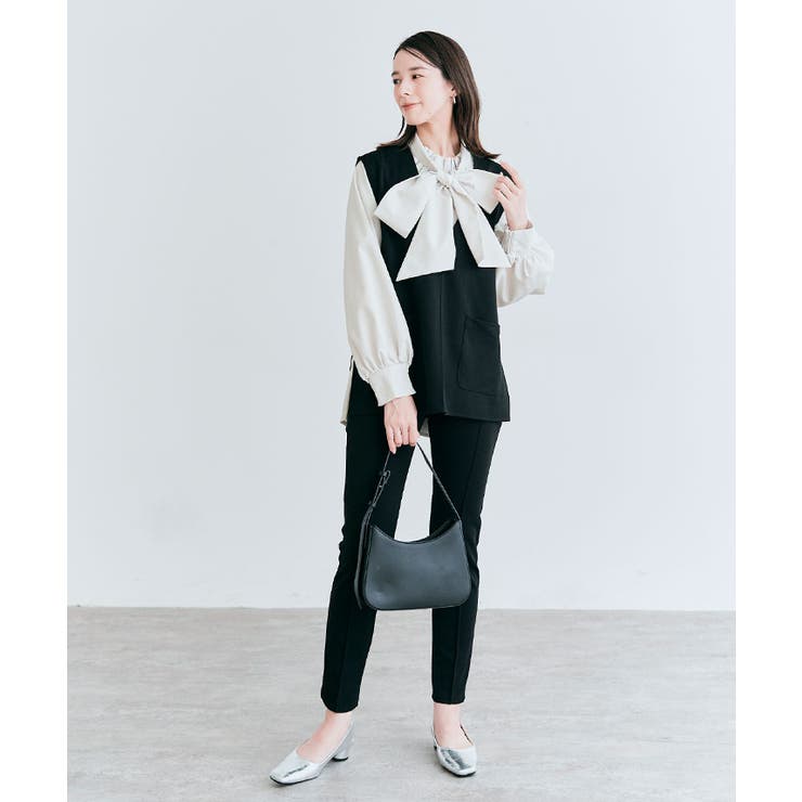 2wayボウタイタックブラウス 2サイズ 体型カバー | kirakiraShop  | 詳細画像20 