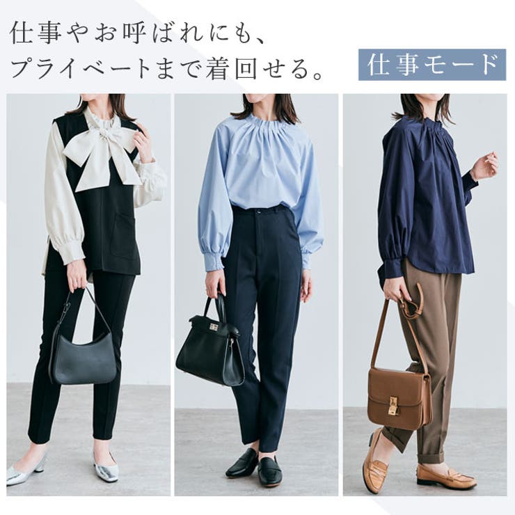 grove ブラウス シャツ 2WAYシアーボウタイブラウス レディース