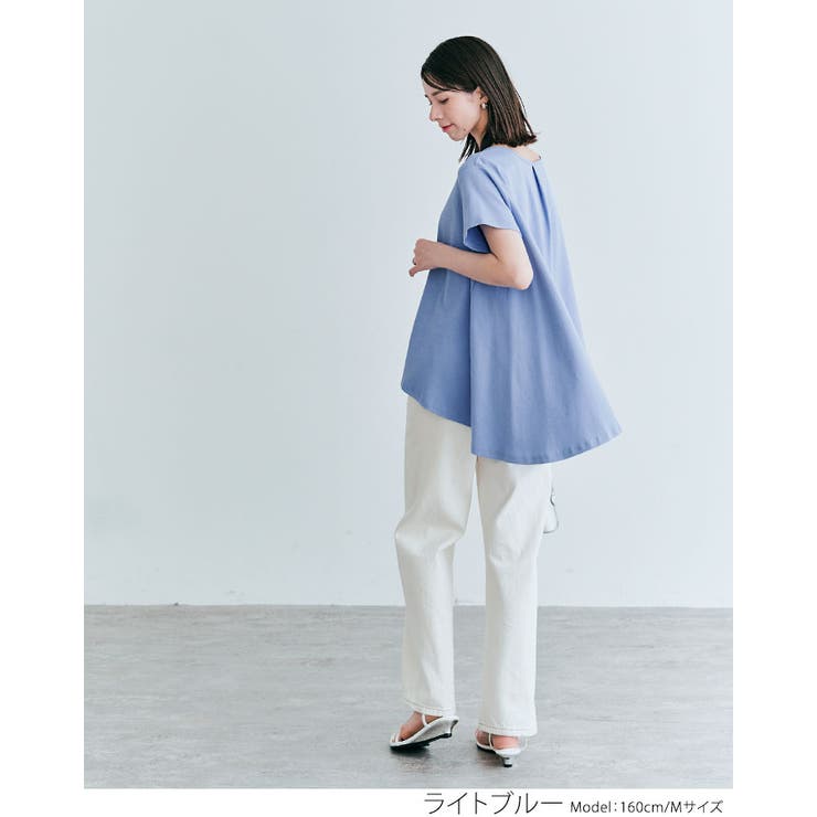 前後ヘムデザインコットンライクＴシャツ 2サイズ ワンピース | kirakiraShop  | 詳細画像17 
