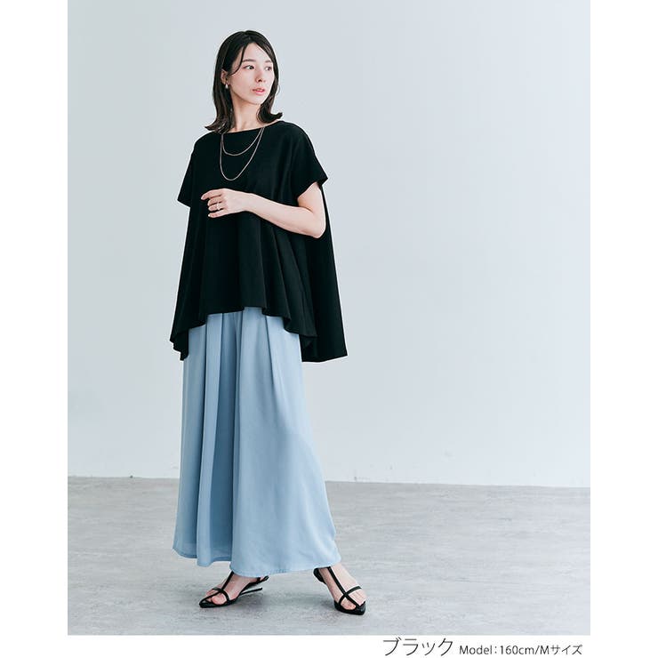 前後ヘムデザインコットンライクＴシャツ 2サイズ ワンピース | kirakiraShop  | 詳細画像5 